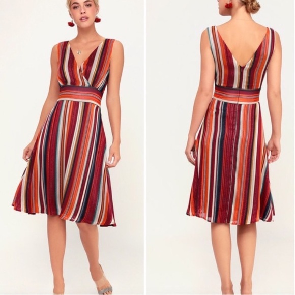 Lulus Dresses & Skirts - Lulu’s • Make My Dreams Come True Striped Dress